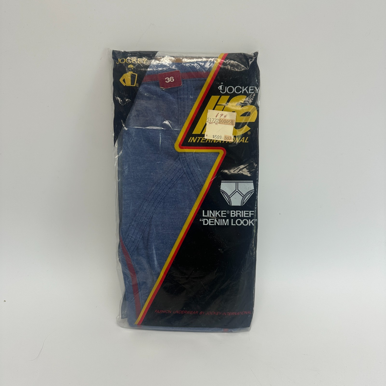 Vintage Jockey Briefs LINKE Denim Look Sz 36 USA 1981 Contra