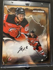 Jack Hughes Fanatics Under Wraps Emanate New Jersey Devils Orange Refractor /25