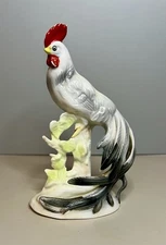 Vintage Lipper & Mann White Phoenix Rooster Figurine Farmhouse Country Core