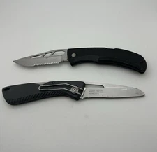 Gerber USA Pocket Knife Lockback Combo Edge Lot Shark Belly And EZ Out Skeleton