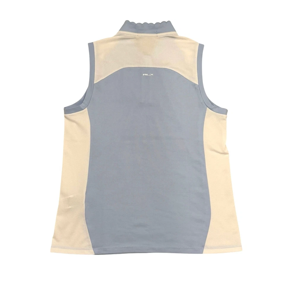 Nuevo con etiquetas Polo Ralph Lauren RLX Golf Air Tech Piqué-sl Mezcla Malla Bebé Azul Blanco Talla L Foto 4 de 4