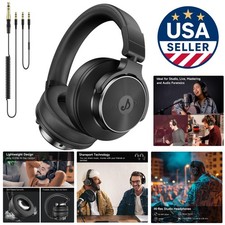 Lightweight Over-Ear DJ Headphones with Detachable Cables and Sound Isolation