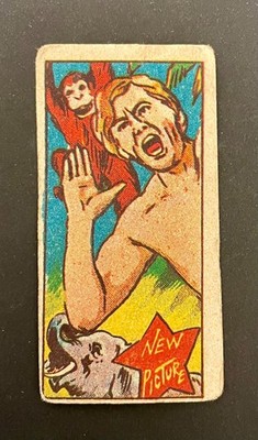 Japanische alte Menko Trading Card Tarzan Edgar Rice Burroughs Comic A4