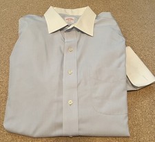 Brooks Brothers 346 Mens 16.5-33 Dress Shirt Blue Non-Iron French Cuff.