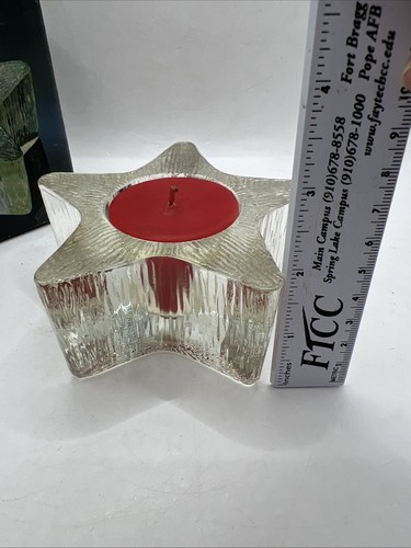 Vintage 1980 AVON Starbright Red Candle-Floral Medley Scent-Star Shape-In Box - Picture 3 of 8