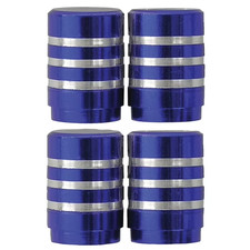 Set4 Blue Billet Aluminum Tire Valve Stem Air Caps Truck Car Hot Rod Atv