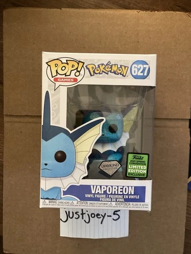 Funko Pop! Pokémon #627 Vaporeon Diamond 2021 Spring Convention Limited Edition