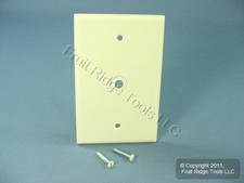 Leviton 80513-T Lt Almond 1-Gang Phone .312" Plastic Midway Wallplate Box Mount