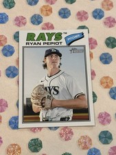 2026 Topps Heritage Ryan Pepiot #34 Tampa Bay Rays (E)