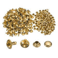 100pcs Crystal Rivets 8mm Rhinestone Rivets Rapid Stud Rivets Yellow/Gold