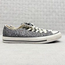 Converse Chuck Taylor All Star Glitter Low Top Women's Size 7 Gray