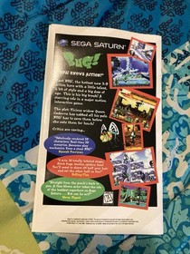 The Mansion of Hidden Souls Sega Saturn Complete Manual & Case Reg Card FOAM