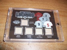 2024 Leaf Lumber Mantle Trout Jeter Williams Bench Baseball Legends Bat Card 5/5