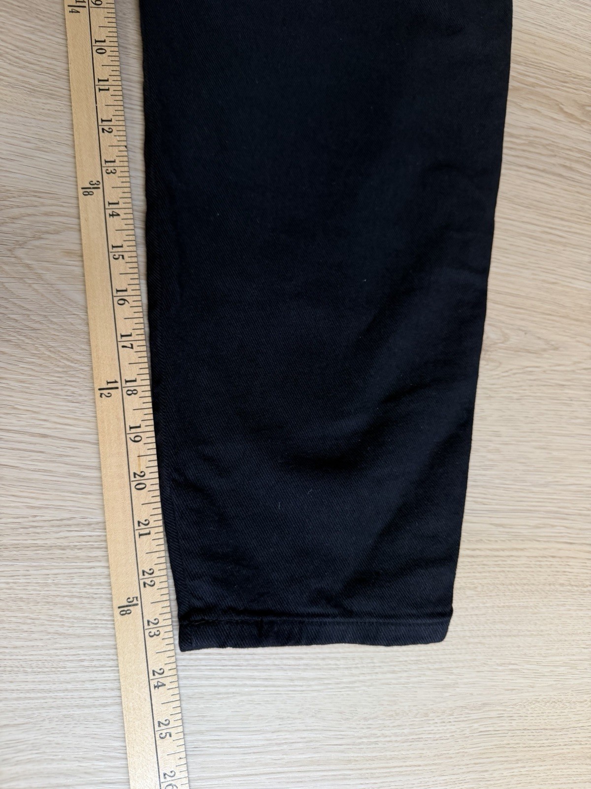 Zara Man Black Gray Striped Denim Cropped Jeans Size 34 image 6