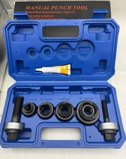 IBOSAD Manual Knockout Hole Punch Driver Kit 1/2",3/4",1",1-1/4" Electrical READ