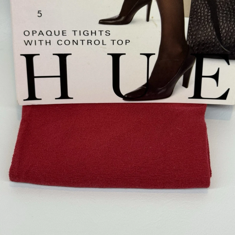 HUE Medias Opacas Control Top Rojo Manzana Talla 2 Nuevas Foto 2 de 4