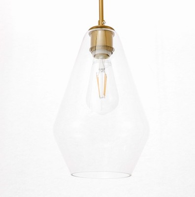 Elegant Lighting LD2260 Gene 7''W Mini Pendant - Brass
