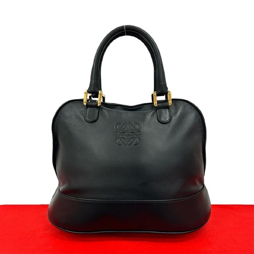 Excellent Condition LOEWE Vintage Anagram Logo Nappa Leather Leather Handbag Bos