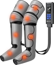 Air Compression Leg Massager with Heat : Leg Massager for Circulation and Pain R