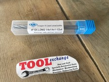 1Pcs 4 Flute 1/4" x 1-1/2" x 4" Long 10 Cobalt Carbide End Mill TiALN Coated