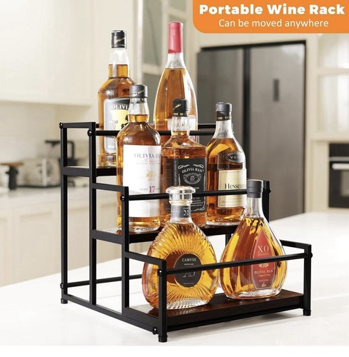 3 Tier Countertop Coffee Syrup Rack Organizer Holds 12 Bottles Display Shelf - Picture 6 of 7