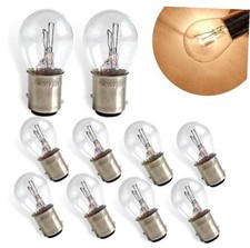 10PCS 1157 Bulb, Tail High and Low Brake Light Bulb, P21/5W S25 2057 2357 white