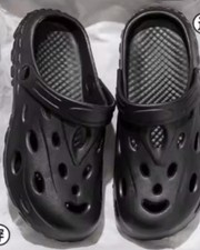 Unisex Black EVA Clogs Slip On Sandals Garden Beach Water Shoes