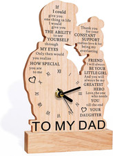 Dad Gifts from Daughter, Wooden Clock Gifts for Dads, Dad Birthday Gift, Fathers