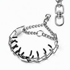 Prong Pinch Collar for Medium Dogs,3.0 mm x 17-19" Adjustable Neck Size M 