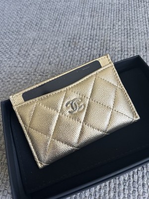 NEW w/ receipt CHANEL 26P Gold Metallic Caviar GHW Quilted Classic