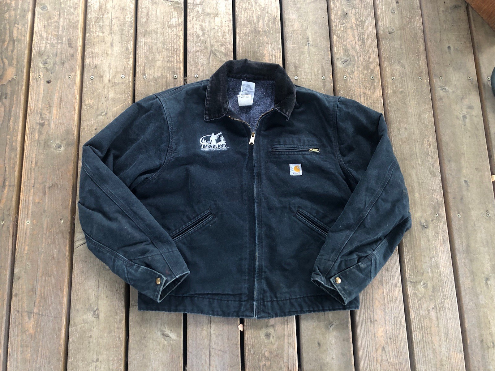 Carhartt J01 BLK Blanket Lined Detroit Jacket Black M… - Gem