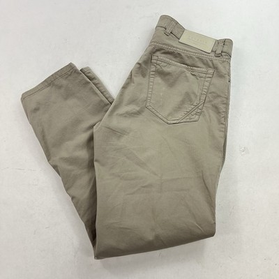 Teleria Zed Pants Mens Size 34x30 Beige Gray Chino Trousers Stretch Italy