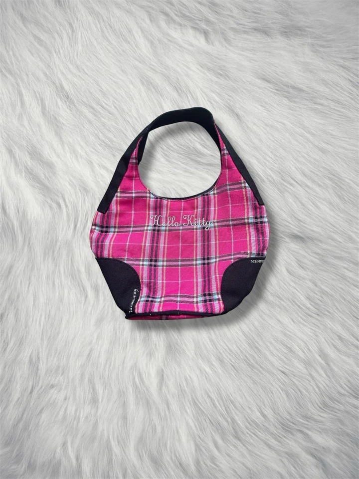 vintage 2007 hello kitty punk plaid mini bag  - Image 2 of 4