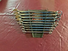 Snap On  OEX709B SAE 9pc 12pt Combination Wrench Set 3/8"-7/8" With Matco Rack