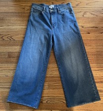 Frame Le Slim Palazzo Jeans In Geneva Wash Size 30 High Rise Wide Leg  $298