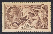 GB SG450 KGV 1934 2/6 Chocolate Brown Seahorse, Unmounted Mint