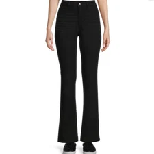 Time And Tru Womens 16 High Rise Boot Cut Jeans Black Denim Pants New NWT 36x32