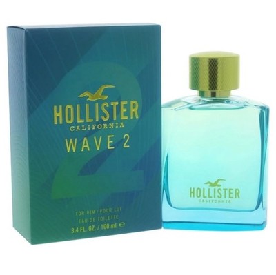 Hollister Wave 2 for Him - Eau de Toilette Classic Fresh Fragrance 3.4 oz -NIB