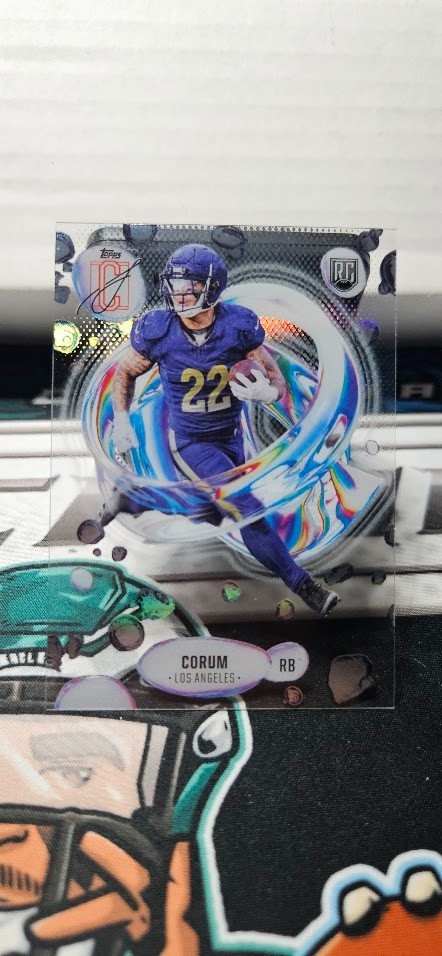 2025 Topps Signature Class Blake Corum #F-15 Fluidity Acetate Parallel Rookie RC