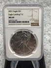 2021 Eagle S$1 NGC MS69 Eagle Landing T-2