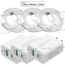 Fast Charger QC PD Power Adapter Cube 20W For iPone 14 13 12 11 X 8 7 6 USB Cord