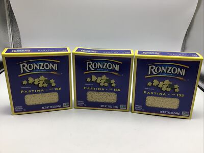 Ronzoni Pastina 12 oz  Box - 3 pack EXP 2025 Pasta Macaroni Discontinued Item