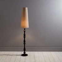 Shabby Chic Slim Vintage Style French Black Floor Lamp Dark Cream Shade Shabby Chic Slim Vintage Style French Black Floor Lamp Dark Cream Shade