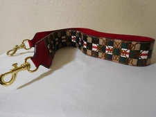 New Valentino Guitar Monogram Leather Reversible Handbag Strap