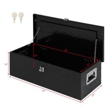 30x14 Black Aluminum Tool Box Truck Bed Underbody Trailer Pickup Storagelock