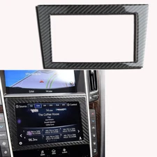 Real Carbon Fiber Interior Console GPS Navigation Cover Trim Fits 14-22 Q50
