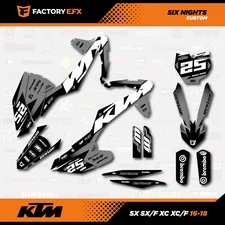 Gray Racing Graphics Kit fits KTM 16-18 SX SXF XC XCF 125 150 200 250 300 450