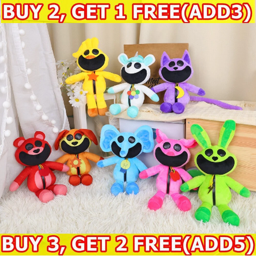 Smiling Critters Plush Cartoon Stuffed Soft Animals Doll Toy Kids