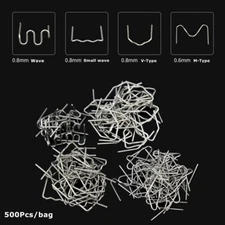 500Pcs Plastic Fender Welding Wave Hot Staples Stapler For Car Bumper Repair Kit