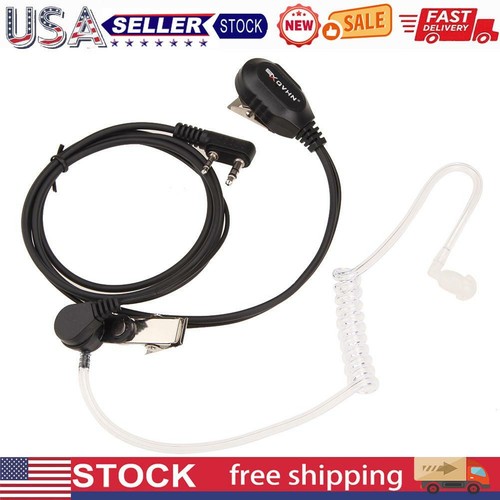 Acoustic Tube Headset PTT Mic Earpiece 